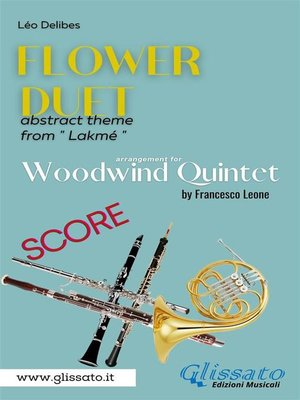 cover image of "Flower Duet" abstract theme--Woodwind Quintet (score)